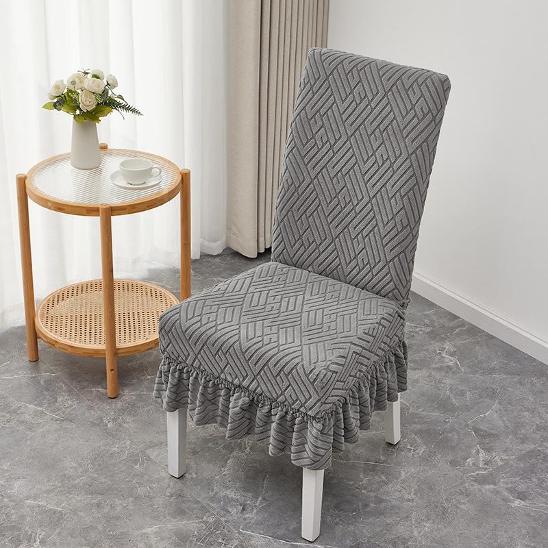 Elastischer Universal-Esszimmerstuhlbezug Neuer Stil Verdickter Esstischstuhlbezug Hockerbezug Stuhlkissen-Set Rückenlehne Integriert