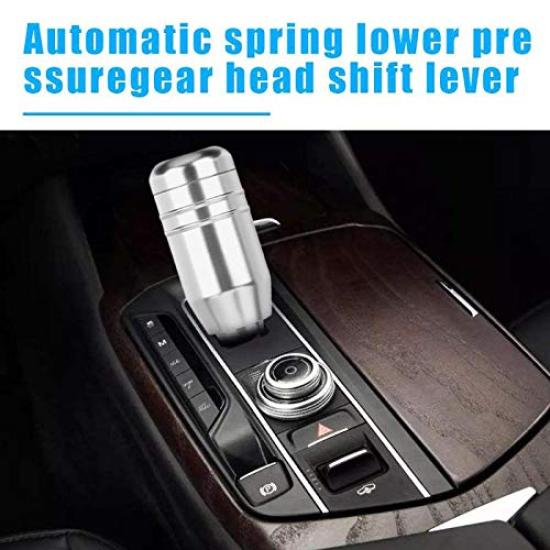 Bestmaple Black Universal Aluminum AT Shift Knob Push-Type (Silver)