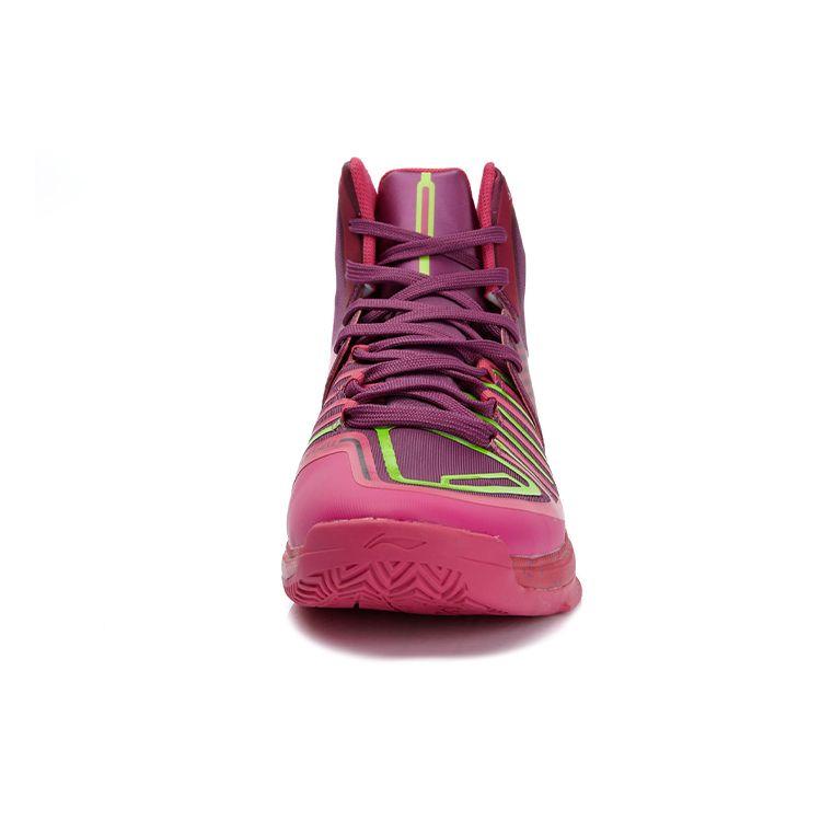 Li Ning Flash 1 Professional Competition Mid-Top Basketball Shoes Men Basketball Shoes Magenta ABAJ011-5