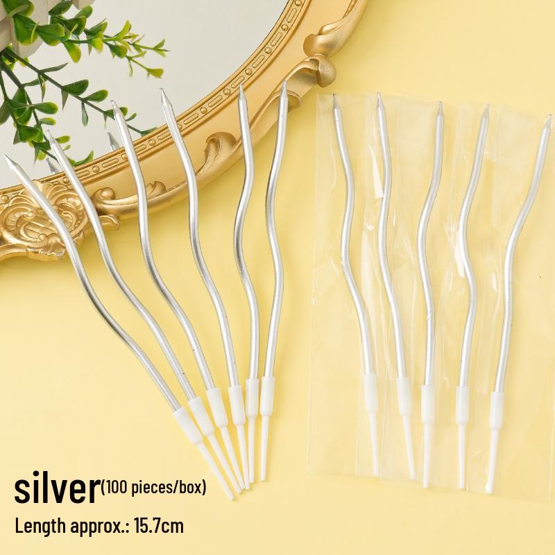 Curved Spiral Birthday Cake Candles - Creative Decorative Ornaments