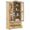 Vidaxl Corona Display Cabinet, 99X43X187 Cm, Solid Pine Wood
