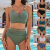 New Fashionable and Sexy Mesh Splicing Gathers Drawstrings On Both Sides To Design Split Women's Swimsuit