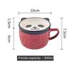 Moderní Roztomilá Zvířata Kreslený Keramický Hrnek Reliéfní Hrnky Snídaňové Ovesné Hrnky Dětský Dívčí Hrnek na Kávu Narozeninový Dárek Domácí Dekorace