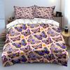 Colorful Butterfly Pattern Set - Decorative  Kid'S And Adults' Bedroom Decor, Exquisite Three-Piece Bedding Set Gift