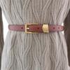 Waist Womens Cowhide Belt With Metal Pin Buckle Dress Suit Shapewear Belt