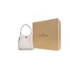 Coach Charlie 21 Minimalist Solid Color Pebble Grain Leather Bucket Bag Women bags White 89102-B4HA