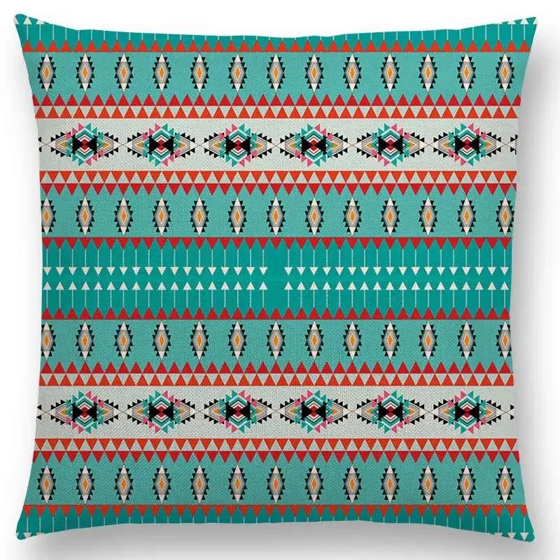 Newest Bohemia Cushion Cover Vintage Pattern Ethnic Striped Navajo Arrow Sofa Throw Pillow Case