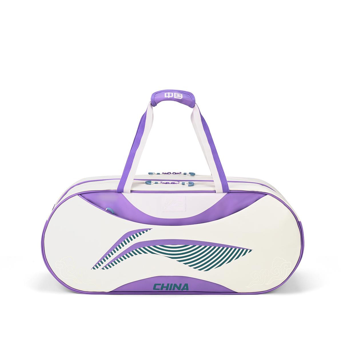 Li Ning Polyester Handbag Large Unisex White/Purple Color ABLV081-3
