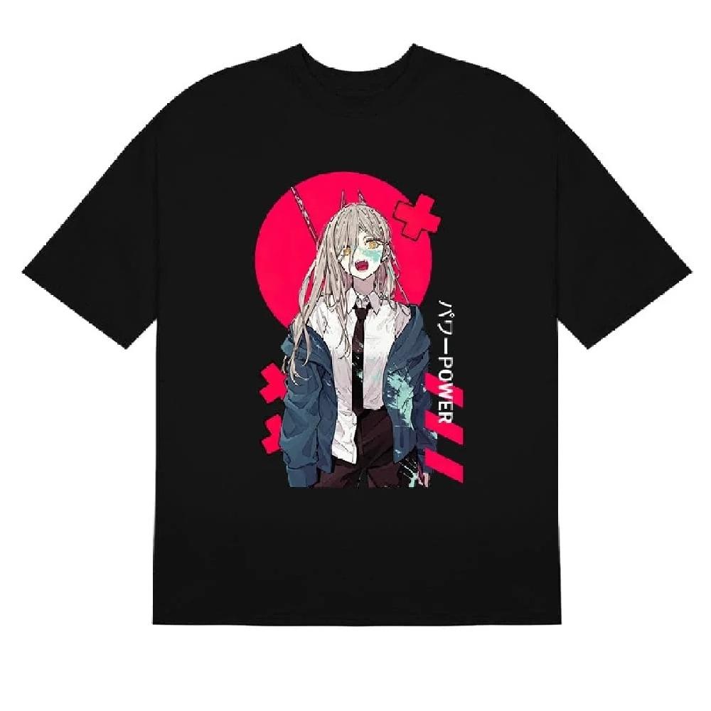 

Chainsaw Man Power Red Sun T-Shirt - 100% Cotton Anime Shirt with Bold Design XXXXXL чорний