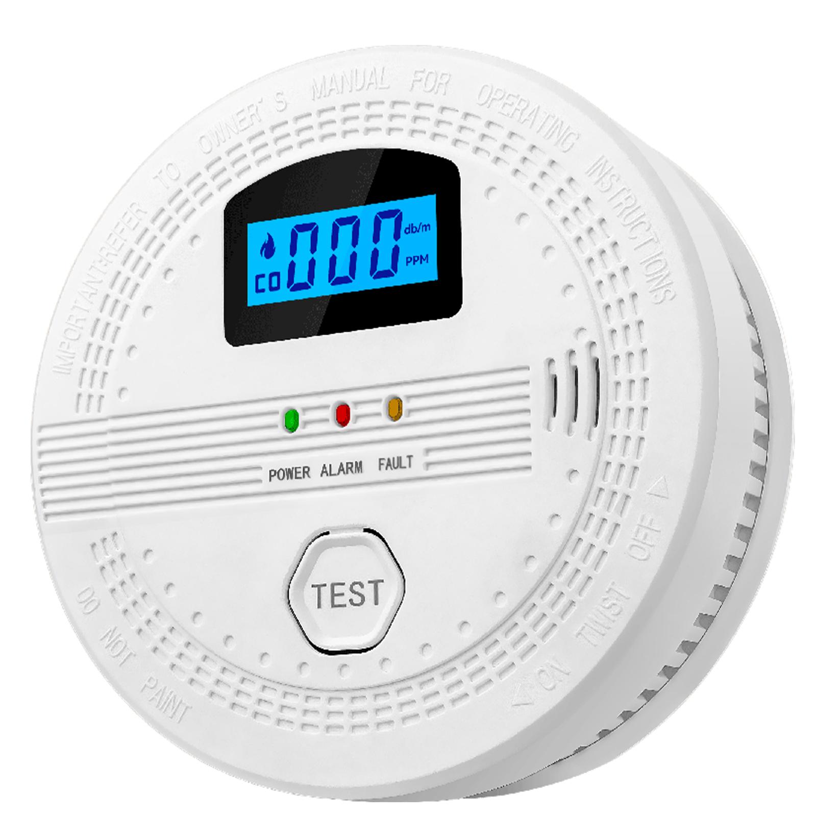 

Детектор дыма и CO, Звуковой и световой сигнал, Работающий от батареи CO и пожарный извещатель, Портативный