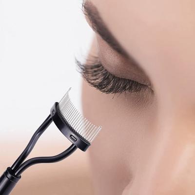 1Pc Eyelash Separator Metal Teeth Straight Eyelash Curler Beauty Makeup Eyelash Brush Combs Mascara Curl Make Up Tools Stainless