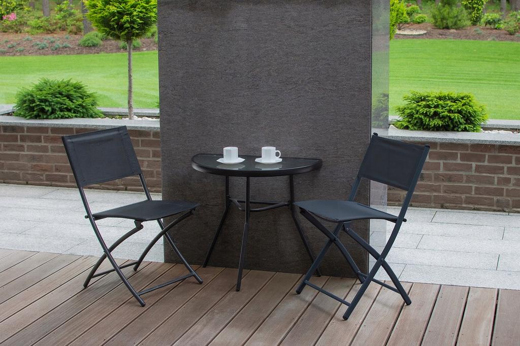 2 x BALKONSTUHL faltbar GARTEN für Balkon Terrasse Metall modern