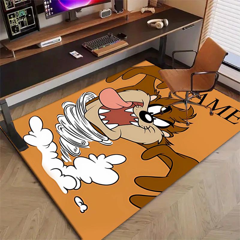 Custom Taz Mat Personalized Name, Polyester Washable Indoor Entryway Rug, Gift for Christmas, Easter, Thanksgiving Day
