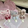 Large Plaid Cartoon Cat Hair Clip - Versatile Japanese Style Bangs Accessory 