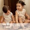 Koala Bibi Infant Cool Mesh Fruit Grid Sleeveless Romper