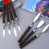 7Pcs Spatula Palette Tool Set Wood Handle Palette Tool Stainless Steel Mixing Scraper for Oil Acrylic Painting
