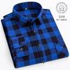 Pure Cotton Men's Plaid Shirt Long Sleeve Regular Fit Men Casual Oversized Shirt Leisure Autumn Male Blouse New Plus Size 11XL