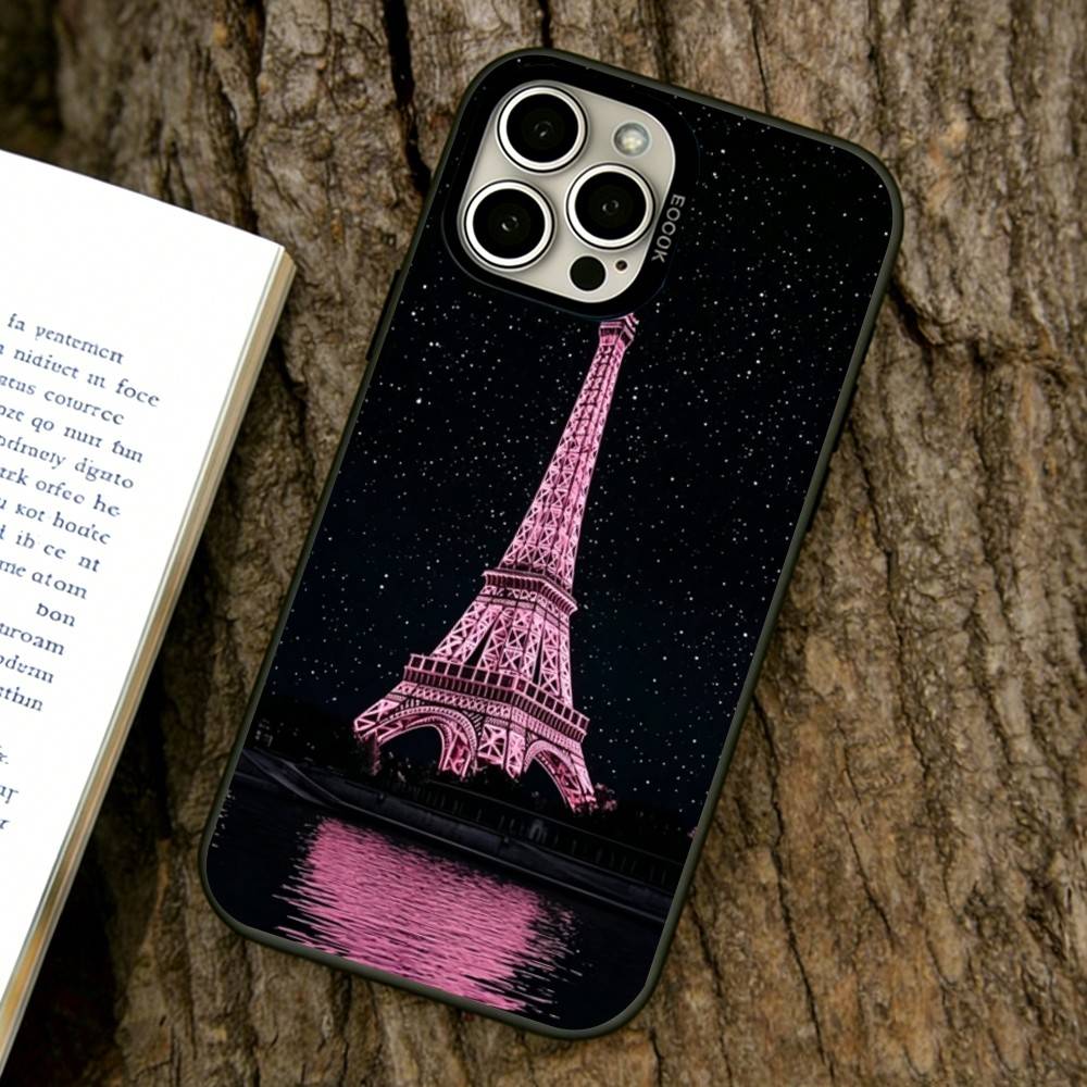Eiffeltoren Telefoonhoesje Voor iPhone 17,16,15,14,13,12,11 Plus,Pro Max,XS,Kleurrijk Zilveren Telefoonhoesje Funda Cover