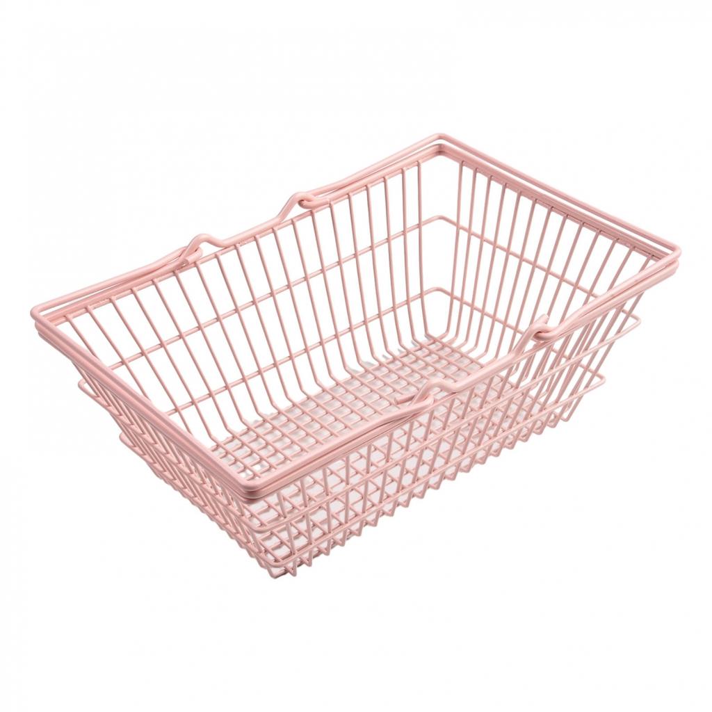 Rack Storage Basket Pink Desktop Finishing Cosmetics Jewelry Organizer
