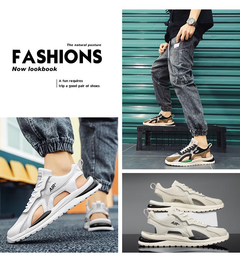 Men's Breathable Non-Slip Closed-Toe Sports Sandals for Summer