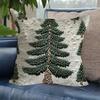 2Pcs Christmas Tree Pillow Cover 18" X 18" Festive Decor Pillowcase Washable Throw Pillow Cover with Hidden Zipper for Sofa Couch Chair Bed