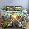 "Vibrant Cityscape Adventure" Bedding Sets Duvet Covers Pillowcases(1* Duvet Cover 2* Pillowcases Without Duvet Insert)