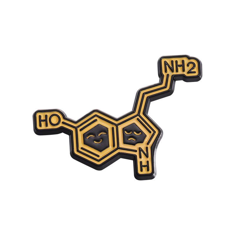 Cartooninspired Contemporary Molecule Brooch Stylish Alloy Pin For Any Attire Winter