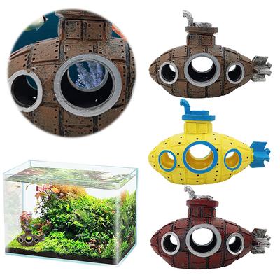 Aquarium Submarine Ornament Submarine Wreck Decoration Creative Fish Hiding Submarine Ornaments Fish Tank Accessories