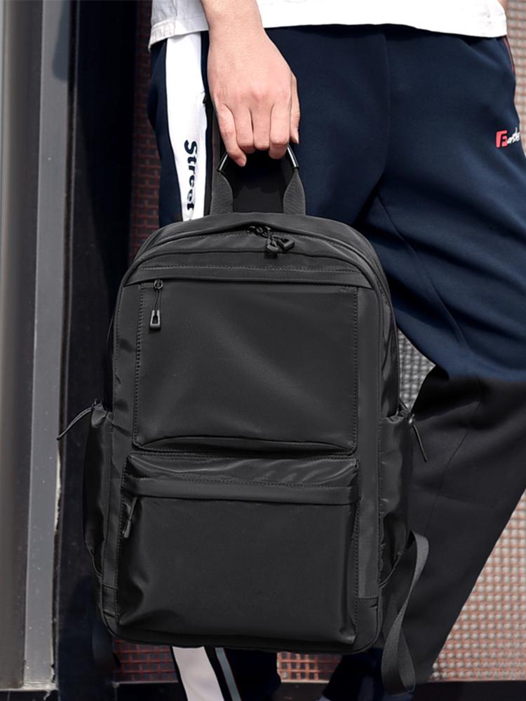 14 Inch High-Density Wear-Resistant Oxford Cloth Travel Shoulder Bag Men's Outdoor Travel Water-Resistant Trend Simple Backpack