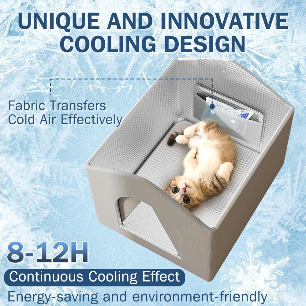 Cat House Sturdy Cooling Outdoor Weatherproof Insulated for Outdoor Indoor Cats Feral House for Summer Shelter for Stray Barn