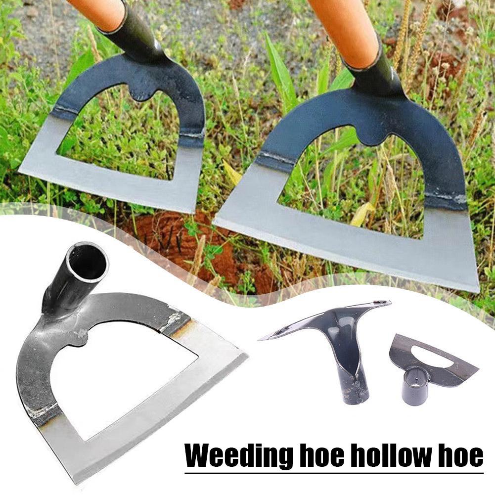 Zappa diserbo in acciaio con design cavo a forma di pala per un giardinaggio efficiente