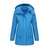 Windproof Fleece Lined Parka Jackets for Women Detachable Hooded Windcheaters Outdoor Hiking Mountaineering Warm Zipper Coats