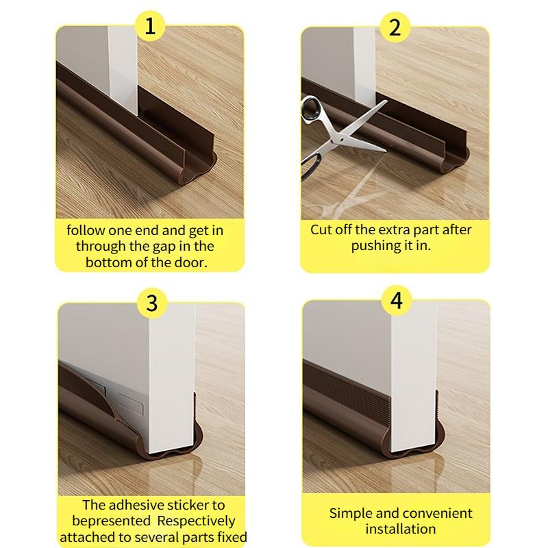 1PC Hot PVC Flexible Door Bottom Soundproof Board Under Door Draft Stopper Sealing Strip SoundProof Weatherstrip Draft Guard