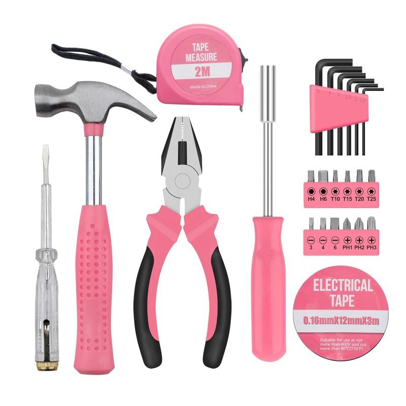 24-delars Multifunktionell Hushållsverktygssats Hem Daglig Reparationsverktygssats Bärbar Handverktygslåda för Hemunderhåll