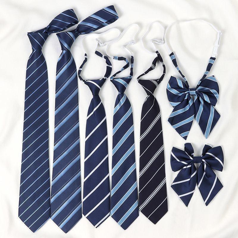 Kids Tie With Striped Badge Pattern For School Uniforms And Casual Wear