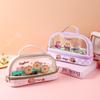 Cartoon Capibala Pencil Bag Large Capacity Pencil Case Aesthetic Pen Case Makeup Bag Clear Pen Bag Pencil Organisers