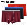 3 Pieces Mid‑Waist Underwear Men's Cotton Panties Breathable Comfort Elastic Waist Plus Size Boxer Briefs L To 6XL