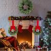 Yousheng Christmas Wreath for Windows 10 Inch Small Artificial Greenery Wreath with Berries And Red Bow for Winter Fireplace Home Decor