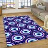 Evil Eye Turkey Blue Nazar Eye of Horus Rug Carpet for Living Room Bedroom Decor,Floor Mat Non-slip Decoration for Sofa Doormat