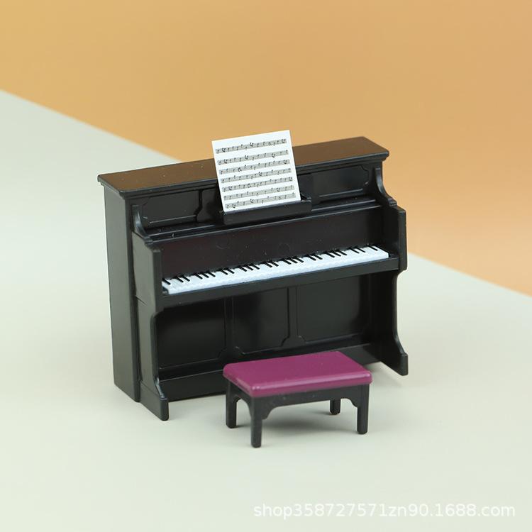 Doll House Accessories Mini Furniture Small Piano Musical Instrument Model Ornament Toy Girl Healing Children'S Small Gifts