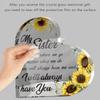 Mother'S Day Gift Heart Shaped Acrylic Sunflower Gift Ornaments Transparent Acrylic Heart Plaque Acrylic Decoration Supplies