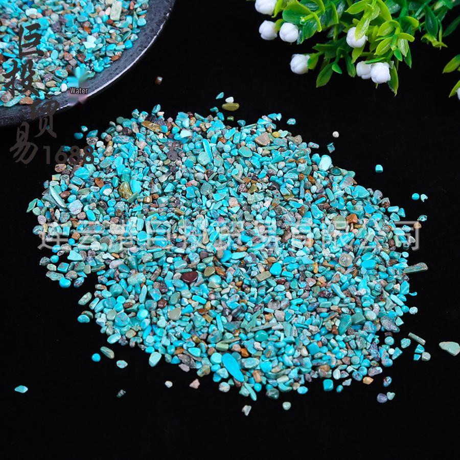 Natural Turquoise Crushed Stone for Decor: Bonsai, Fish Tank, Manicure, Phone Case