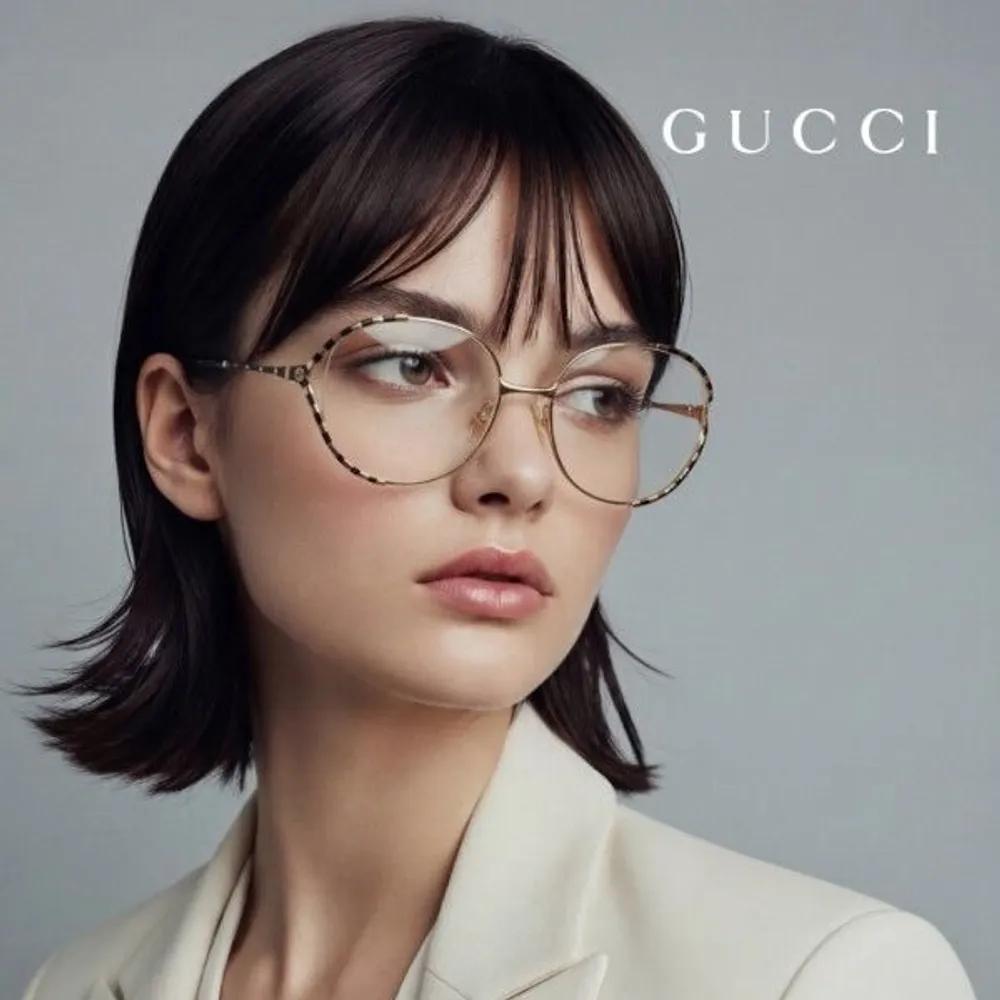 [Gucci] Eyeglass Frames GG0596OA 001 Round Metal Glasses for Women and Men GG0596OA 001_J [58]