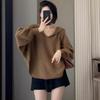 Women's Batwing Sailor Collar Pullover Sweater - Solid Color Knit Top for Autumn