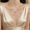 European & American Luxury Double Layer Tassel Titanium Necklace for Women - Elegant Autumn/Winter Clavicle Chain