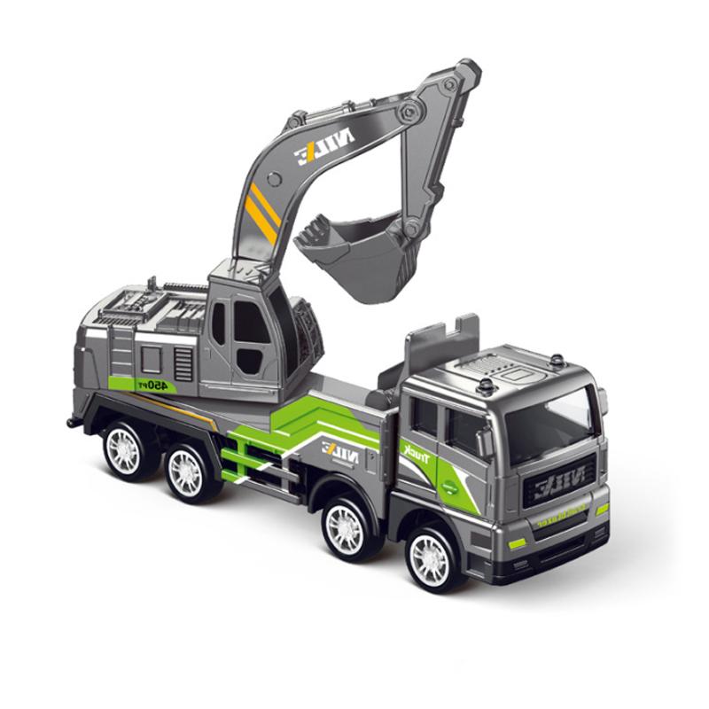 Inertial Alloy Engineering Car Excavator Mixer Truck Tank Truck Children's Toys Boy Car Model Birthday Christmas Gift