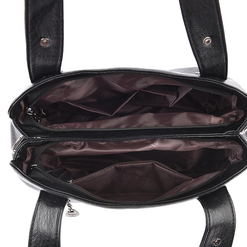 Women's Soft Leather Bag Solid Color Tote Bag Mother Bag Crossbody Bag