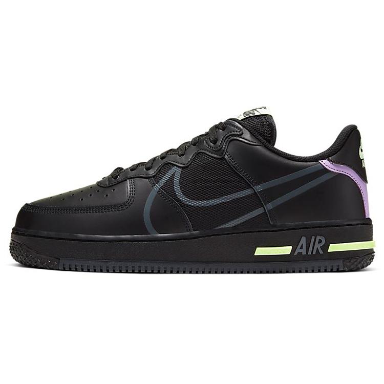 

новые Nike Air Force 1 React Черный Фиолетовая Звезда Едва Заметный Вольт 43