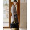 Daks Black Leather Tote Bag With Logo Decoration Dcba6f270bk