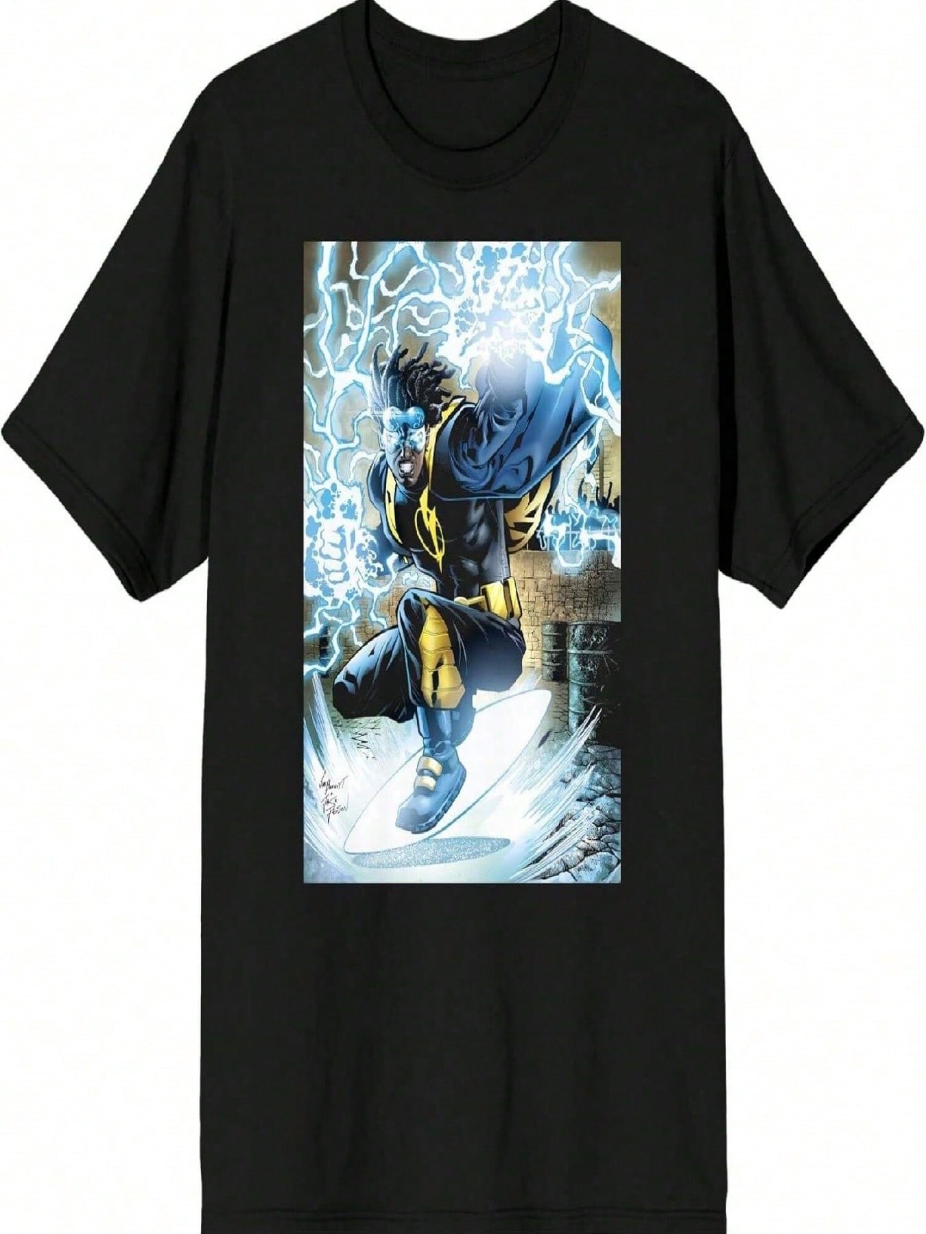 Justice League Virgin Hawkins Static Shock Men s T-Shirt S разноцветный